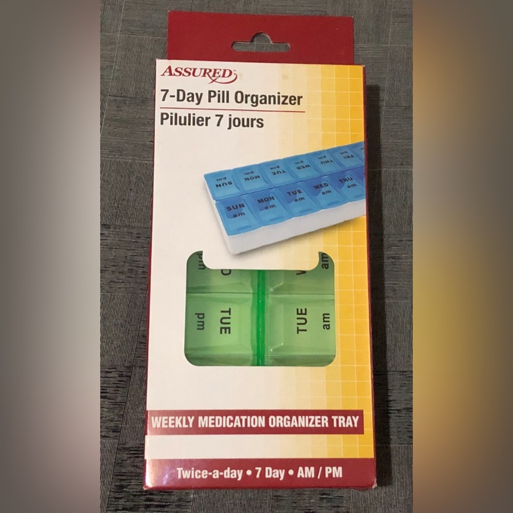 Weekly Medication Pill Organizer Tray